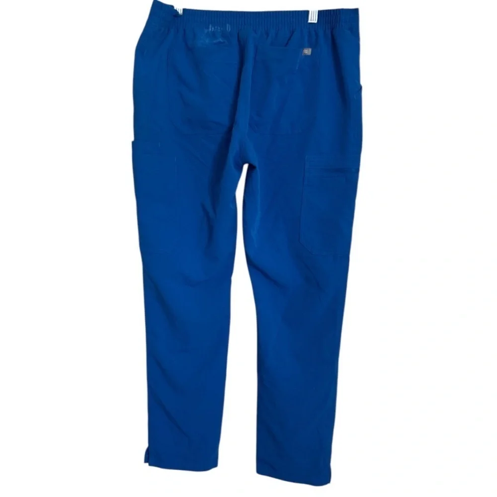 Figs Blue Joggers with Elastic Waistband and Relaxed Fit